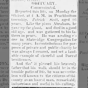1825 August 23, York Gazette, Obituary